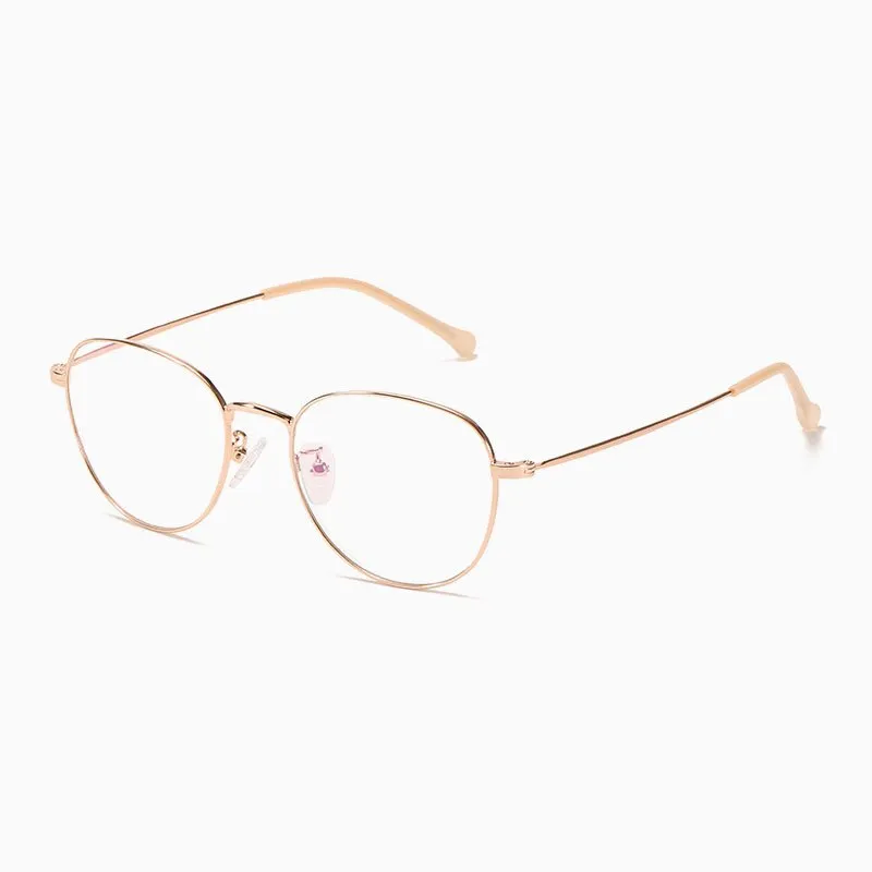 Hotony Unisex Full Rim Polygon Round Alloy Eyeglasses 7444