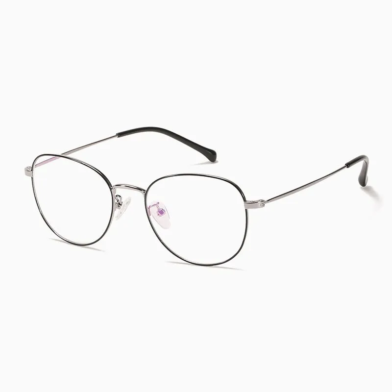 Hotony Unisex Full Rim Polygon Round Alloy Eyeglasses 7444