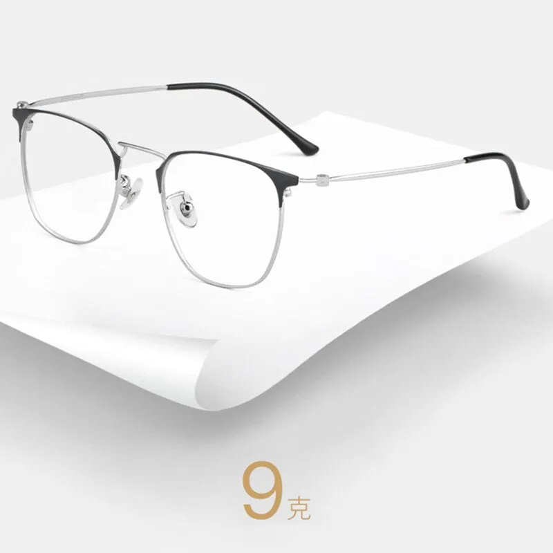 Hotony Unisex Full Rim Round Square Alloy Frame Eyeglasses 88006