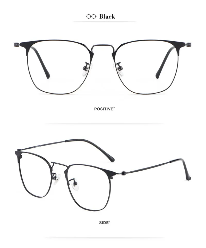 Hotony Unisex Full Rim Round Square Alloy Frame Eyeglasses 88006