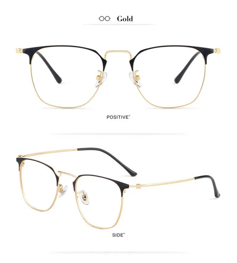 Hotony Unisex Full Rim Round Square Alloy Frame Eyeglasses 88006