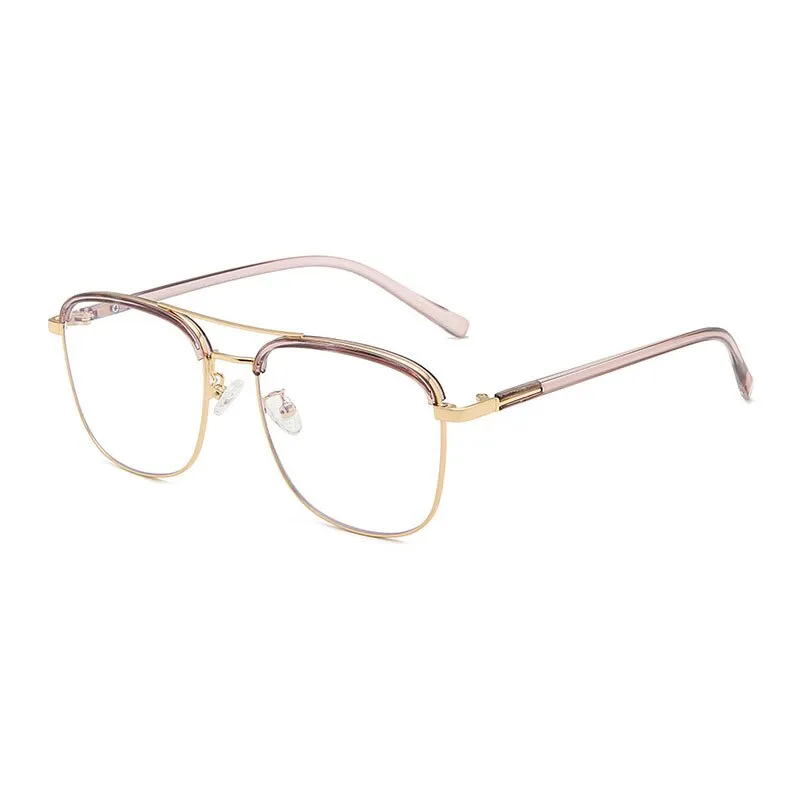 Hotony Unisex Full Rim Round Square Tr 90 Alloy Eyeglasses 1872