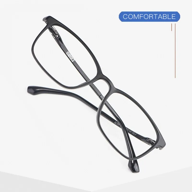 Hotony Unisex Full Rim Square TR 90 Resin Frame Eyeglasses 9801