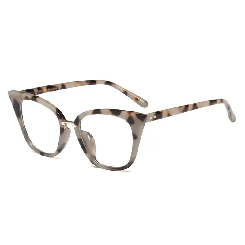 Hotony Women's Full Rim Acetate Cat Eye Frame Eyeglasses 97093