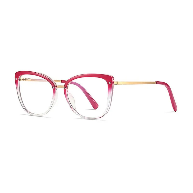 Hotony Women's Full Rim Square TR 90 Frame Eyeglasses 2076