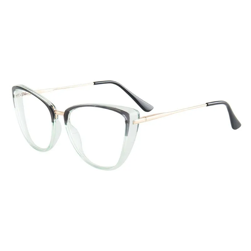 Hotony Women's Full Rim TR 90 Resin Cat Eye Frame Eyeglasses 7033