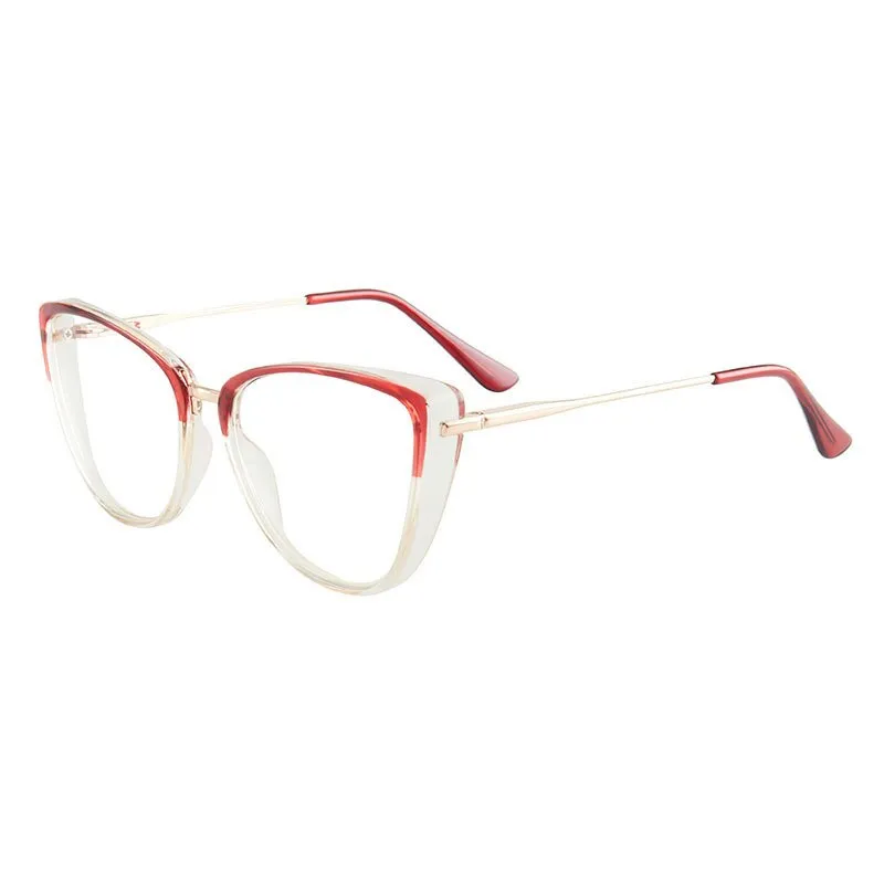 Hotony Women's Full Rim TR 90 Resin Cat Eye Frame Eyeglasses 7033