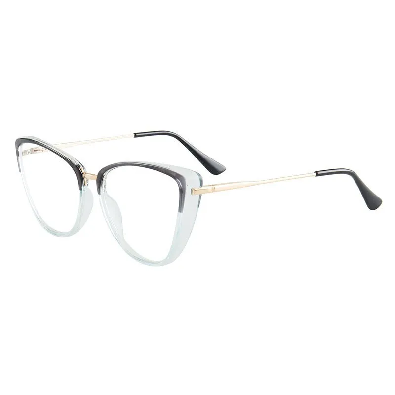 Hotony Women's Full Rim TR 90 Resin Cat Eye Frame Eyeglasses 7033