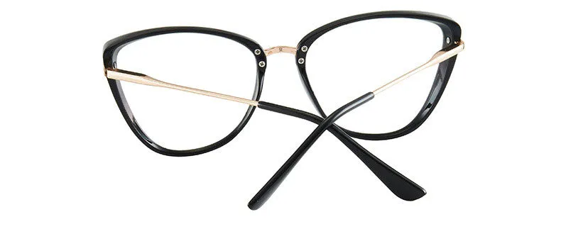 Hotony Women's Full Rim TR 90 Resin Cat Eye Frame Eyeglasses 7033