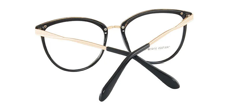 Hotony Women's Full Rim TR 90 Resin Round Frame Eyeglasses 7005