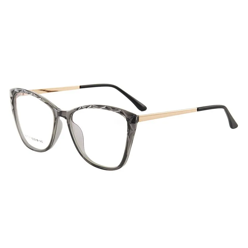 Hotony Women's Full Rim TR 90 Resin Square Cat Eye Frame Eyeglasses 7011