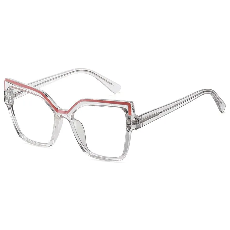 Kansept Women's Full Rim Cat Eye Acetate Titanium Eyeglasses 95977