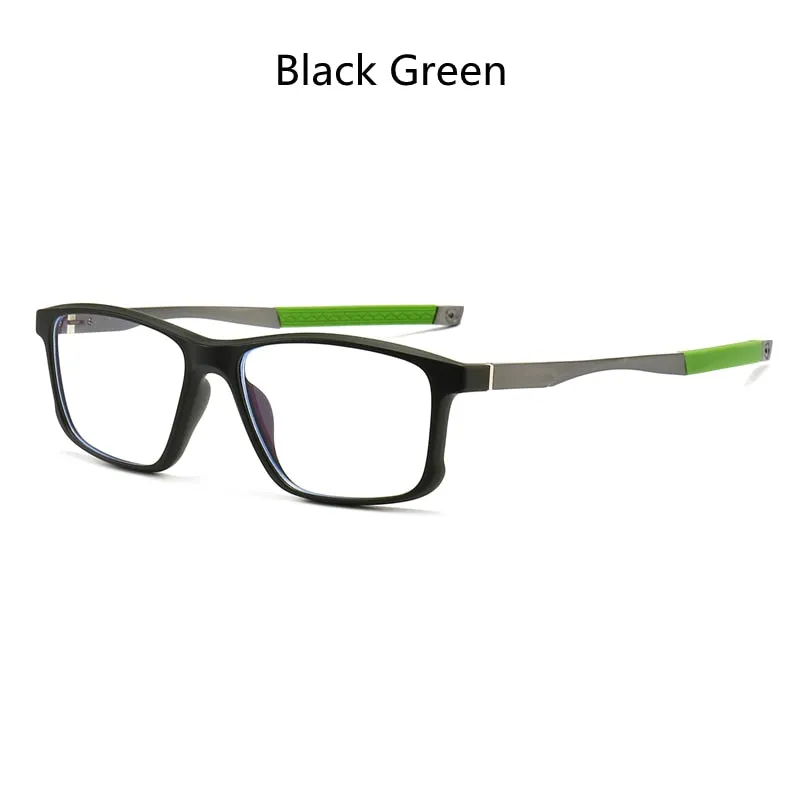 KatKani Men's Full Rim TR90 Aluminum Magnesium Square Frame Sports Eyeglasses 5827