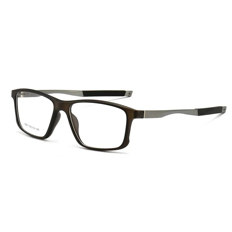 KatKani Men's Full Rim TR90 Aluminum Magnesium Square Frame Sports Eyeglasses 5827