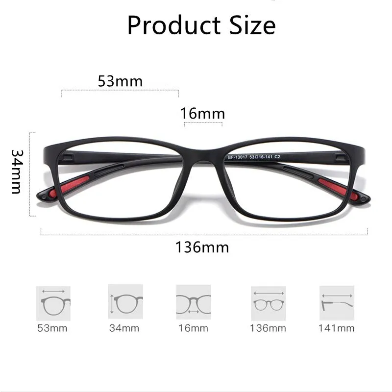 KatKani Unisex Bright Black Black White Reading Glasses Anti Blue Light Bf13017