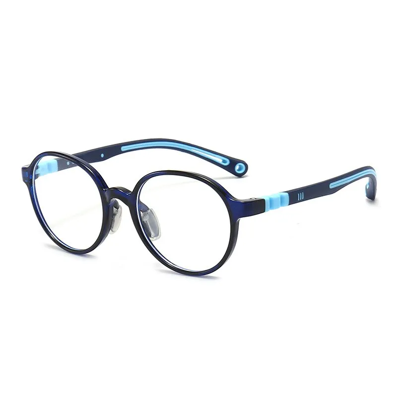 KatKani Unisex Children's  Full Rim Round TR 90  Sillicone Frame Eyeglasses R106