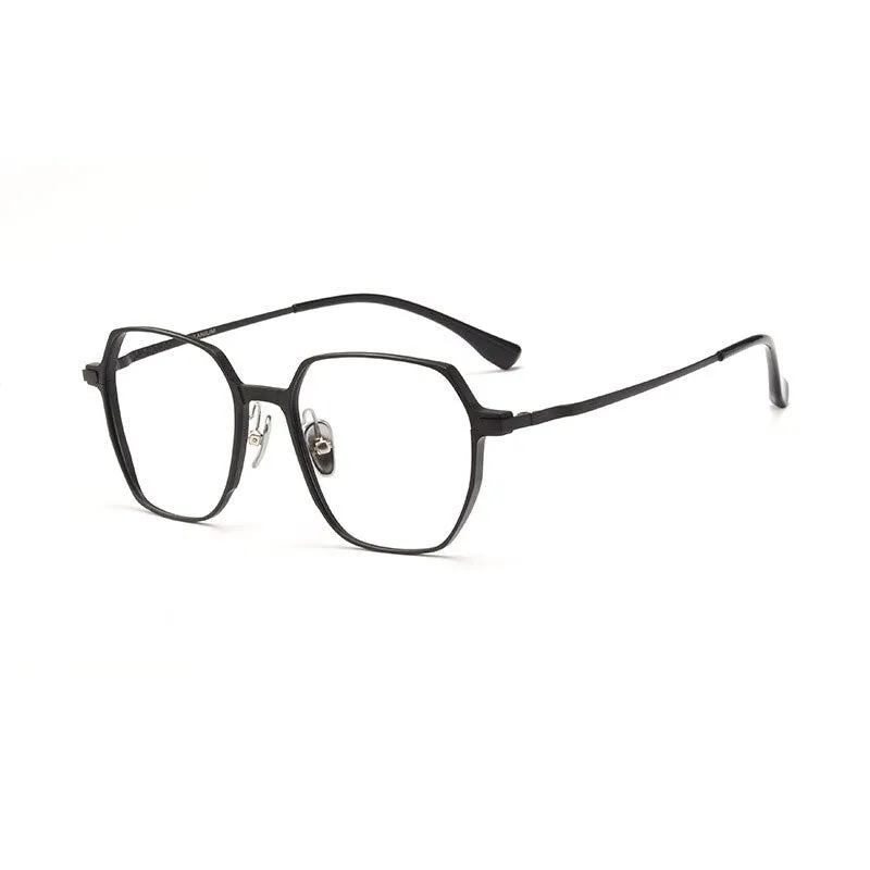 KatKani Unisex Full Rim Polygon Square Aluminum Magnesium Eyeglasses L5067M