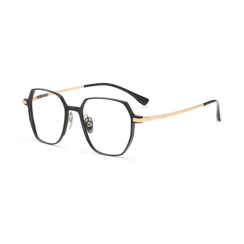 KatKani Unisex Full Rim Polygon Square Aluminum Magnesium Eyeglasses L5067M