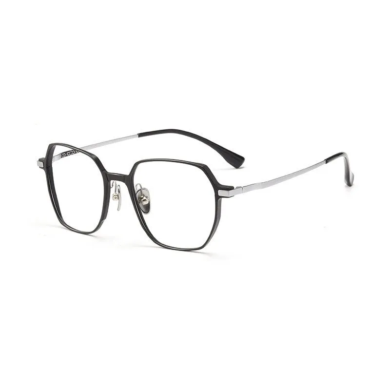 KatKani Unisex Full Rim Polygon Square Aluminum Magnesium Eyeglasses L5067M