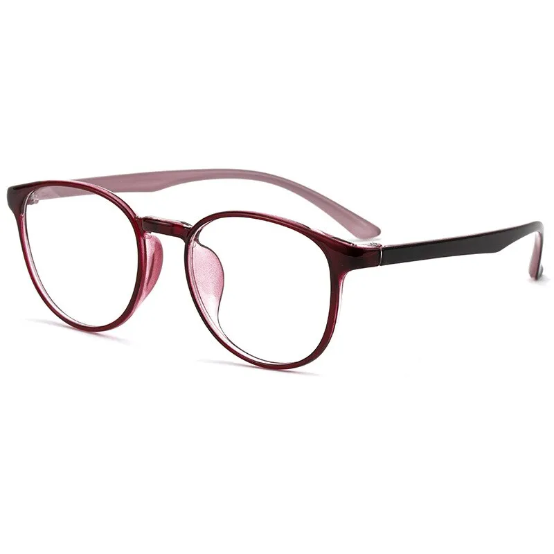 KatKani Unisex Full Rim Round TR 90 Resin Frame Eyeglasses UV400 Tr6815