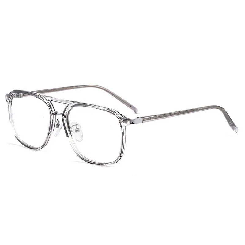 KatKani Unisex Full Rim Square Double Bridge Acetate Frame Eyeglasses Kbt98801