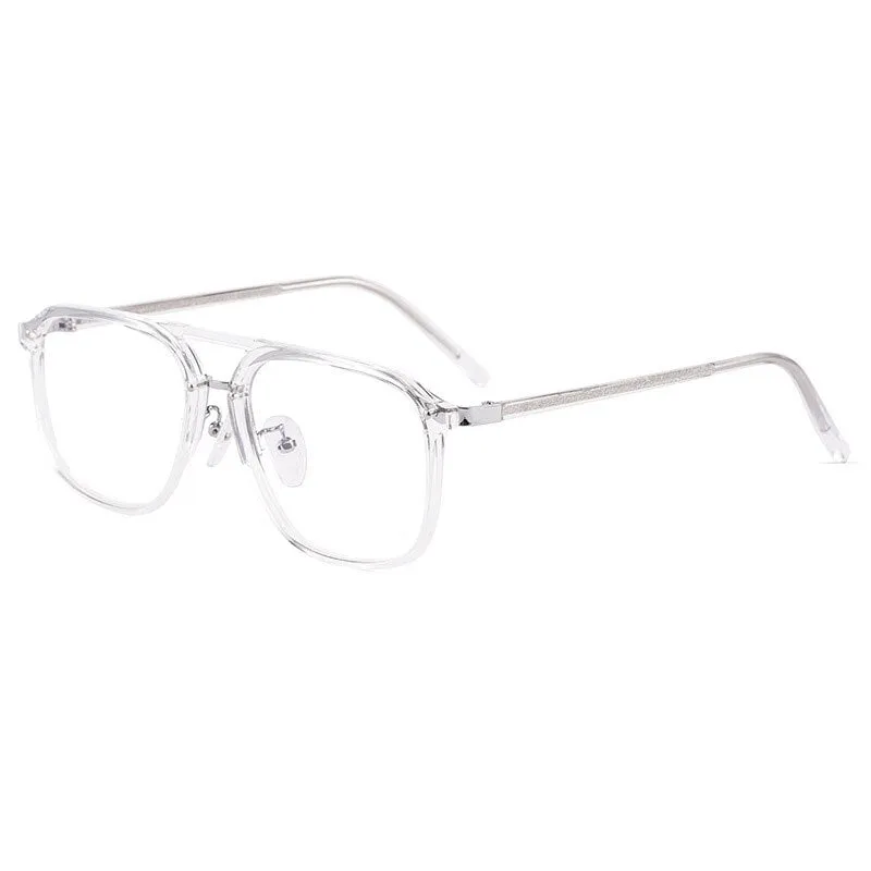 KatKani Unisex Full Rim Square Double Bridge Acetate Frame Eyeglasses Kbt98801