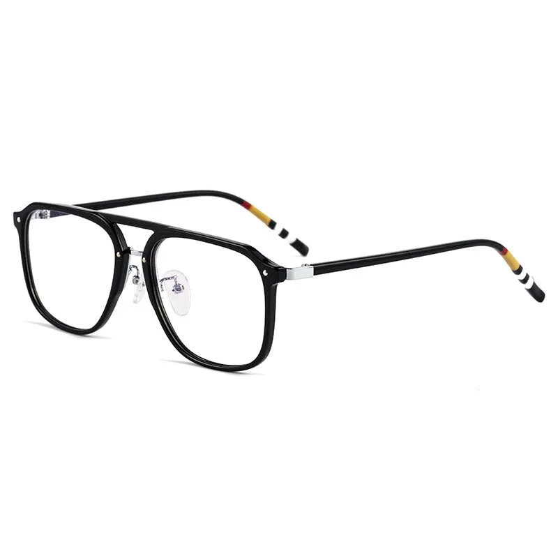 KatKani Unisex Full Rim Square Double Bridge Acetate Frame Eyeglasses Kbt98801