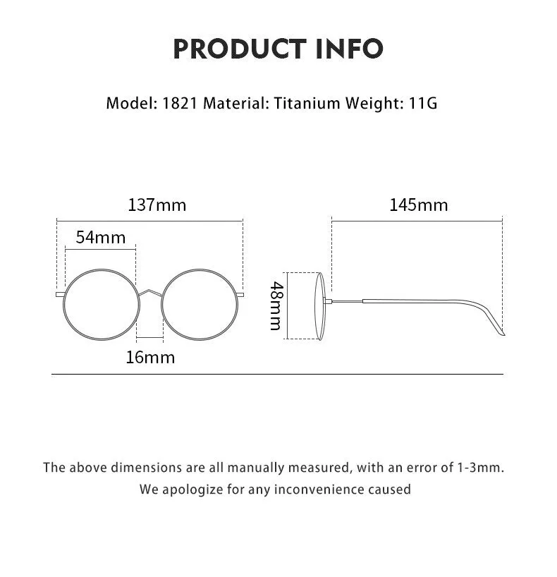 KatKani Unisex Full Rim Square Small Titanium Alloy Eyeglasses 1821