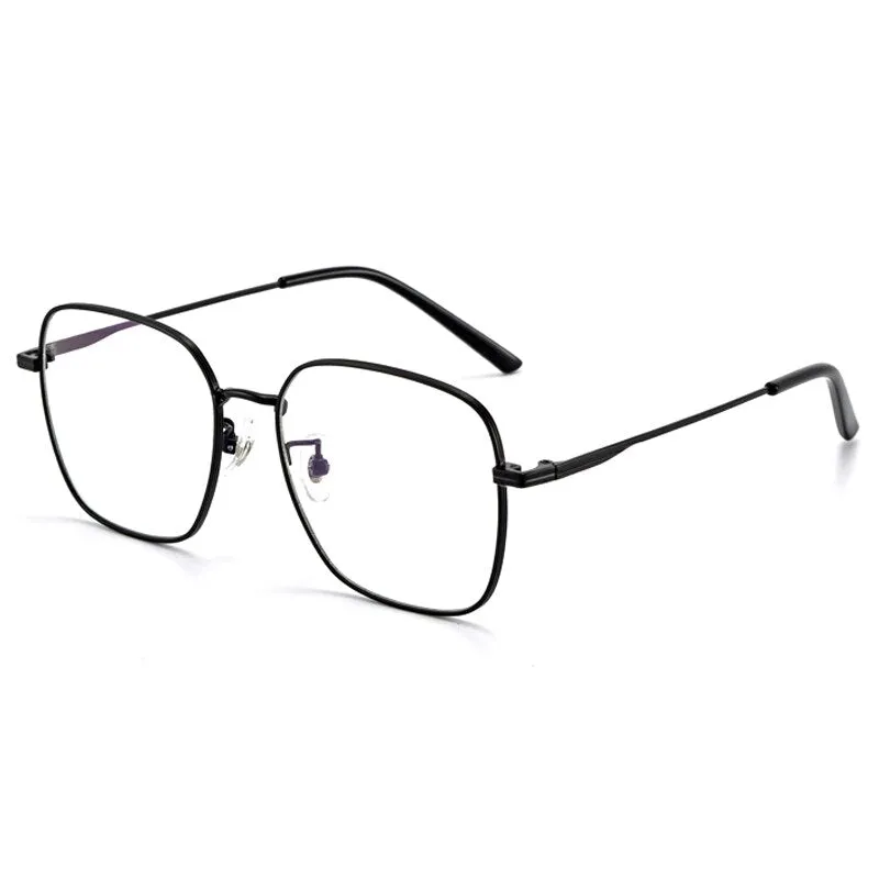 KatKani Unisex Full Rim Square Small Titanium Alloy Eyeglasses 1821