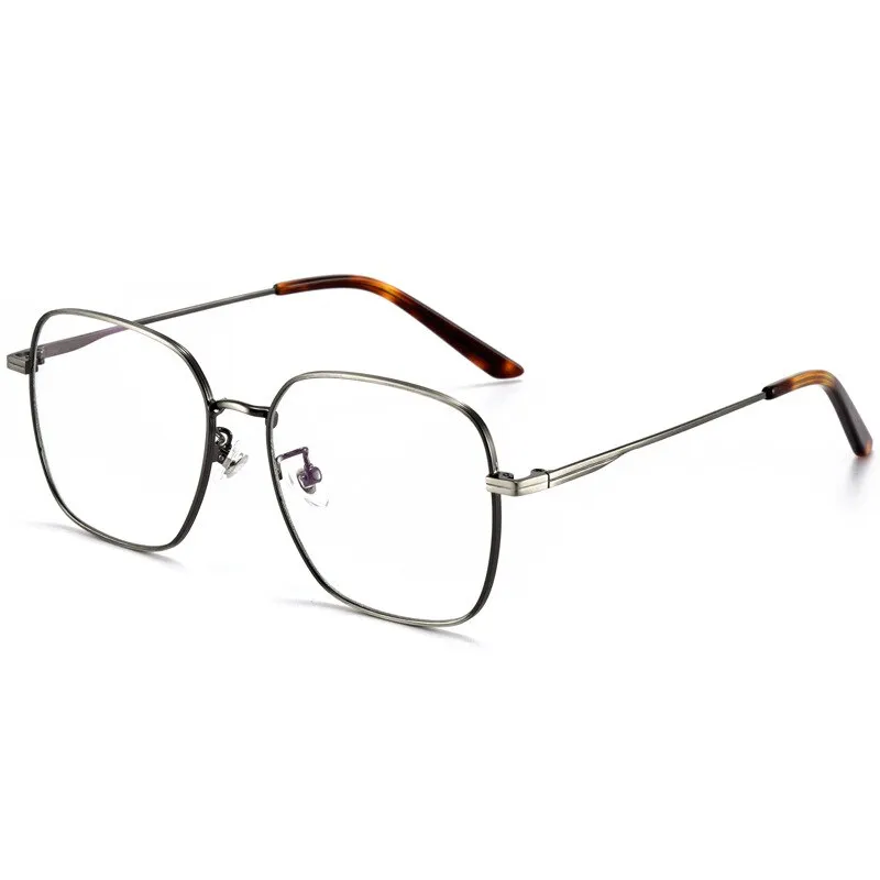 KatKani Unisex Full Rim Square Small Titanium Alloy Eyeglasses 1821