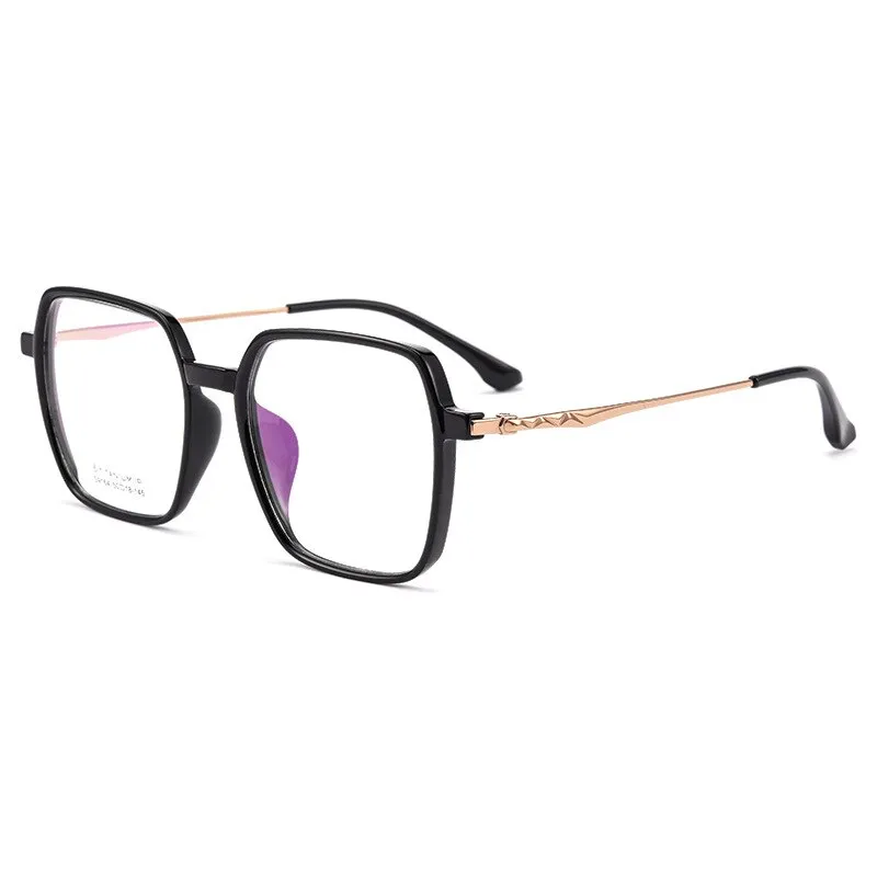 KatKani Unisex Full Rim Square TR 90 Resin β Titanium IP Frame Eyeglasses