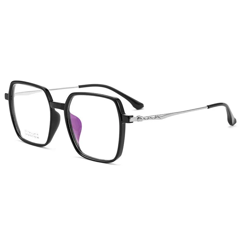 KatKani Unisex Full Rim Square TR 90 Resin β Titanium IP Frame Eyeglasses