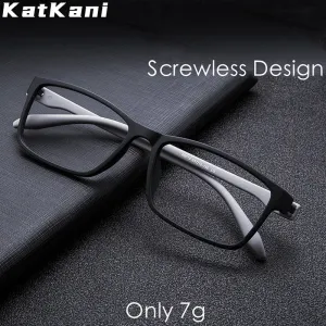 Katkani Unisex Full Rim Square Tr 90 Screwless Eyeglasses 66010