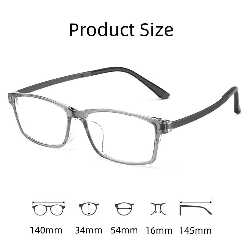 KatKani Unisex Full Rim Square Tr 90 Titanium Eyeglasses 89101r