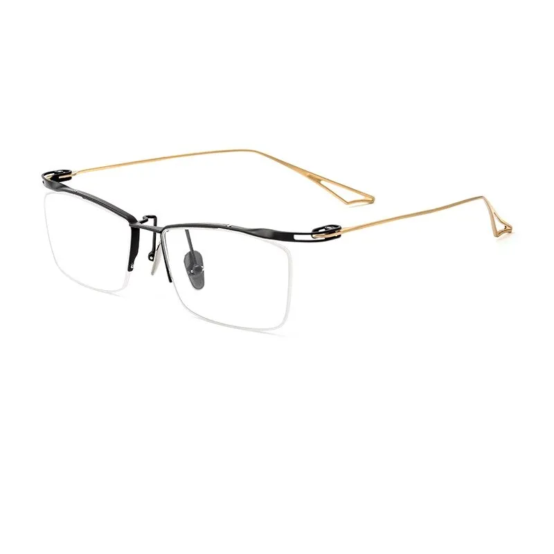 KatKani Unisex Semi Rim Square Titanium Eyeglasses 2266act