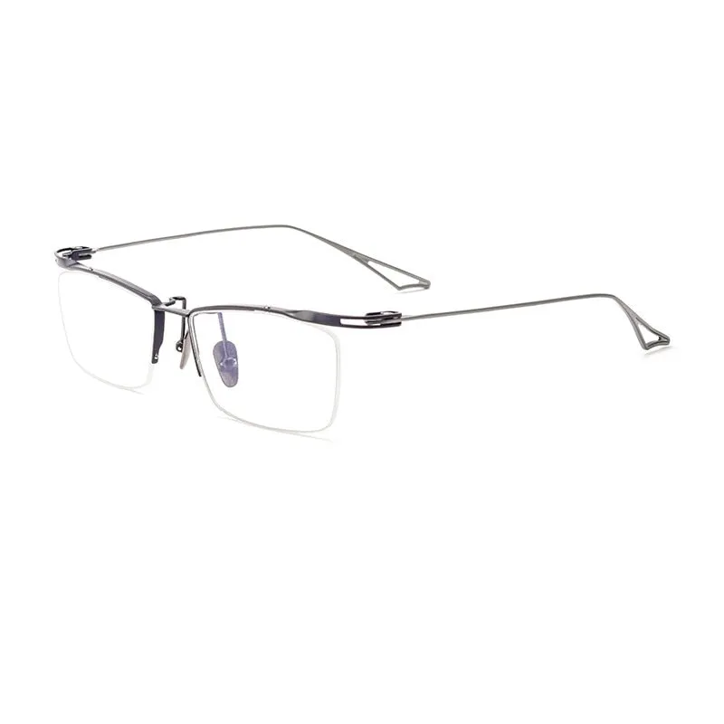 KatKani Unisex Semi Rim Square Titanium Eyeglasses 2266act