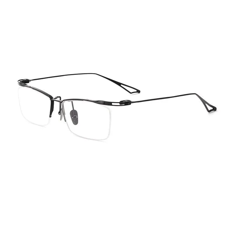 KatKani Unisex Semi Rim Square Titanium Eyeglasses 2266act