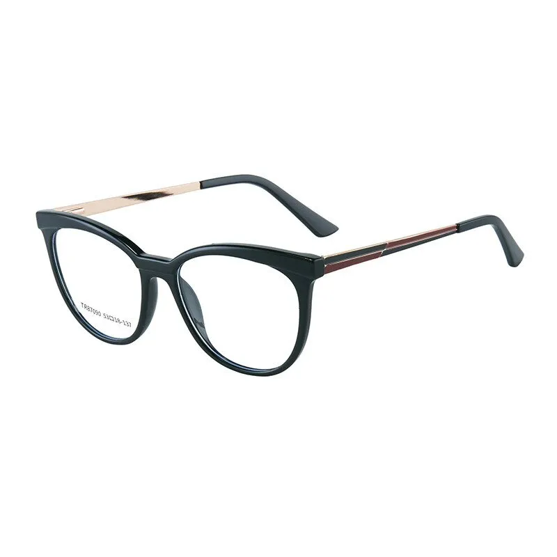 KatKani Women's Full Rim Memory TR 90 Resin Alloy Cat Eye Frame Eyeglasses Tr7147