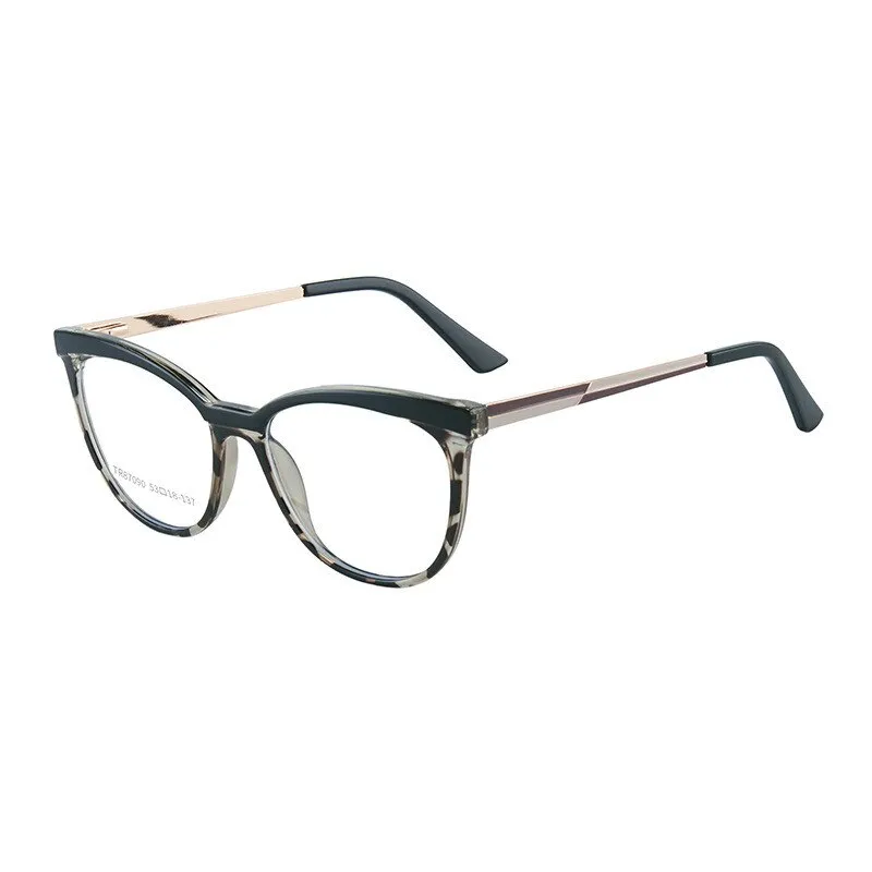 KatKani Women's Full Rim Memory TR 90 Resin Alloy Cat Eye Frame Eyeglasses Tr7147