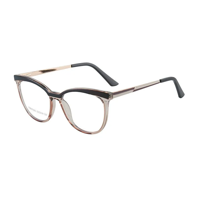 KatKani Women's Full Rim Memory TR 90 Resin Alloy Cat Eye Frame Eyeglasses Tr7147