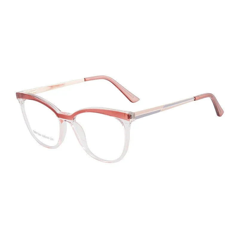 KatKani Women's Full Rim Memory TR 90 Resin Alloy Cat Eye Frame Eyeglasses Tr7147