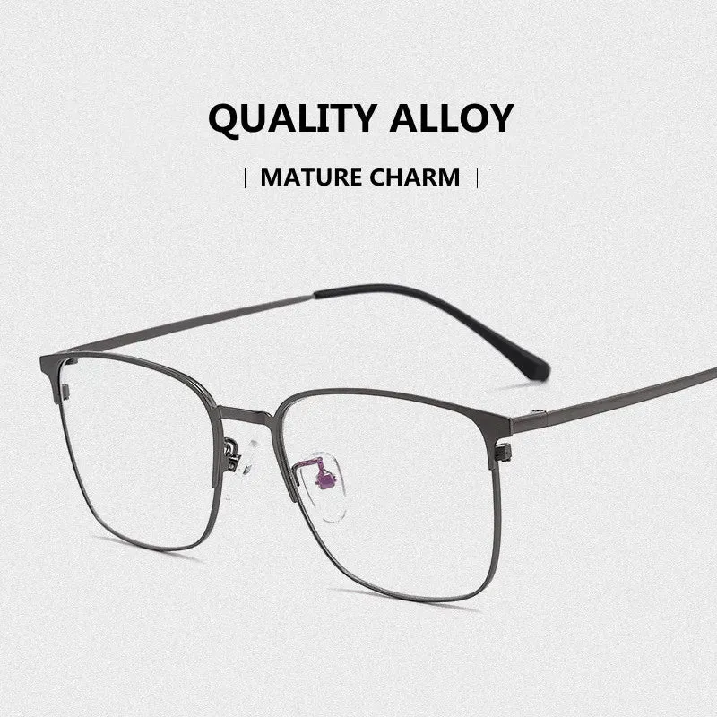 Kocolior Unisex Full Rim Rectangle Alloy Eyeglasses 39139