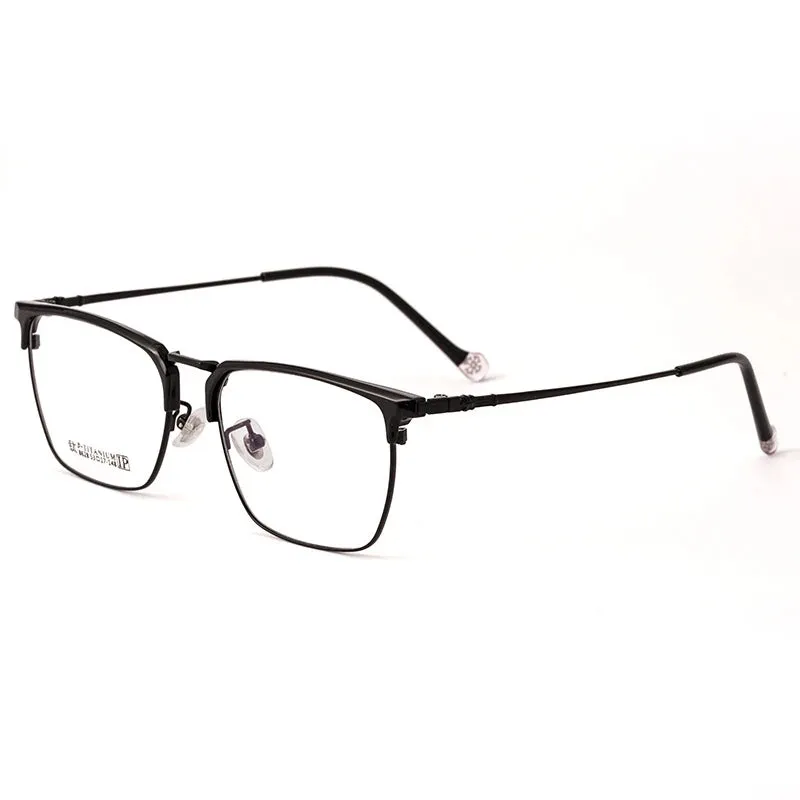 Kocolior Unisex Full Rim Square Acetate Titanium Eyeglasses 8628