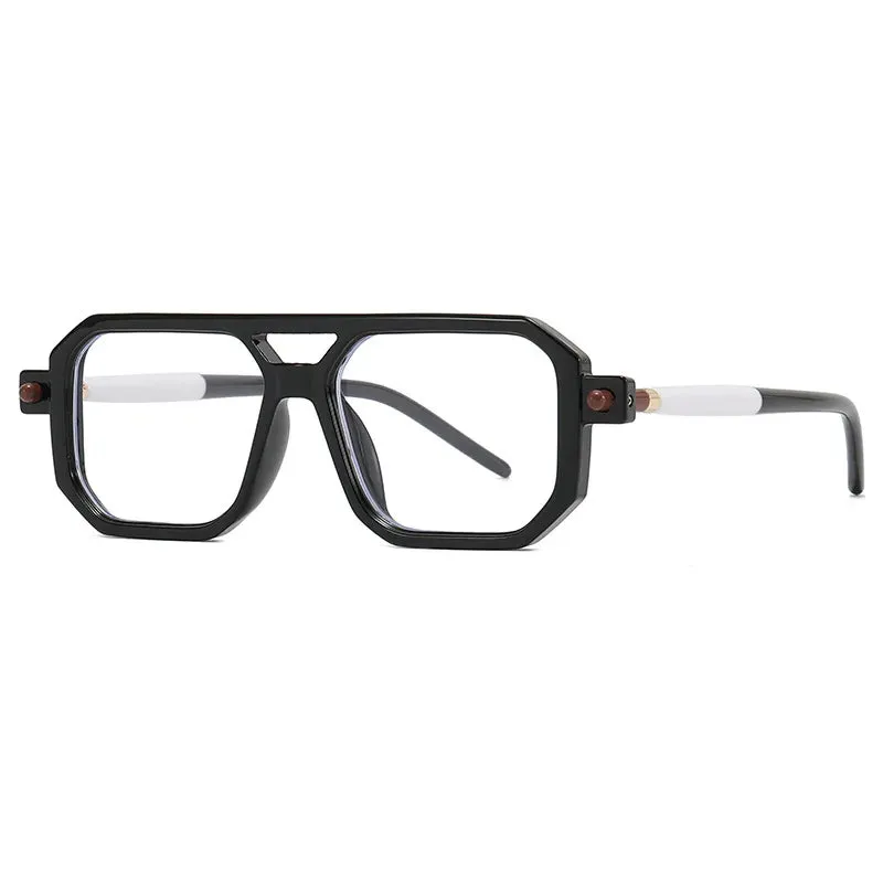 Kocolior Unisex Full Rim Square Double Bridge PC Hyperopic Reading Glasses 86512