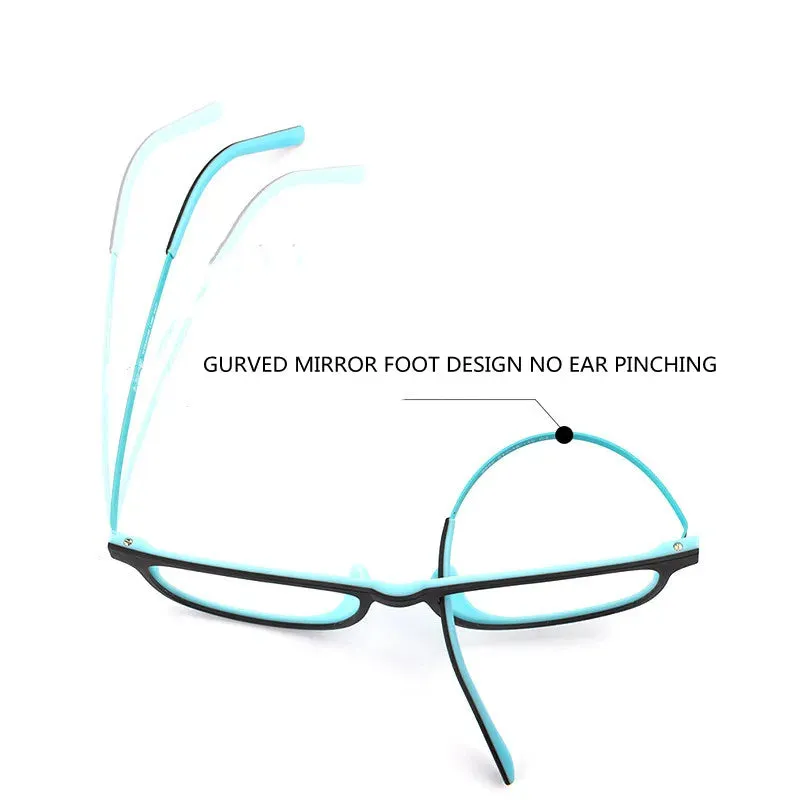 Kocolior Unisex Full Rim Square Tr 90 Eyeglasses 8856