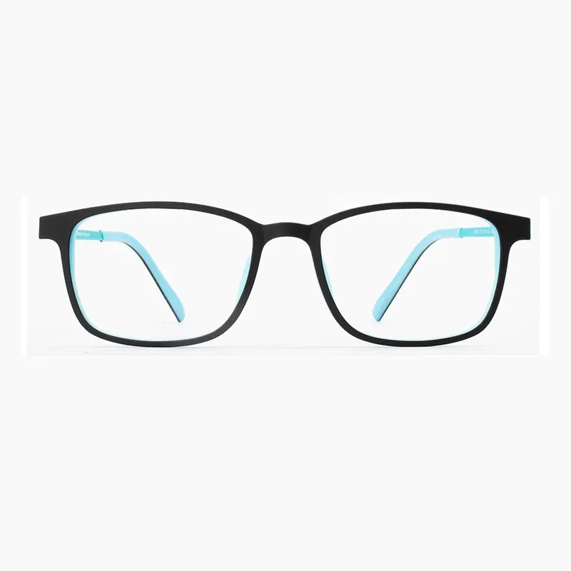 Kocolior Unisex Full Rim Square Tr 90 Eyeglasses 8856