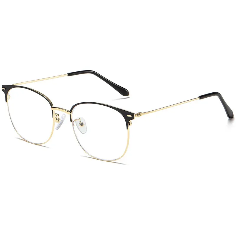 Kocolior Unisex Full Rim Square Tr 90 Titanium Alloy Eyeglasses 19008