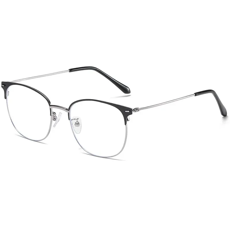 Kocolior Unisex Full Rim Square Tr 90 Titanium Alloy Eyeglasses 19008