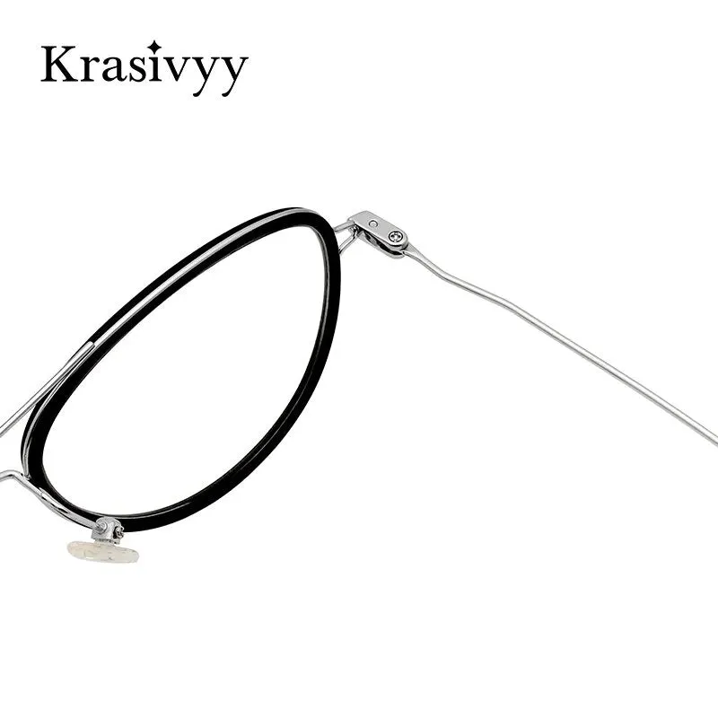 Krasivyy Men's Full Rim Square Double Bridge Titanium Acetate Eyeglasses Kr16043