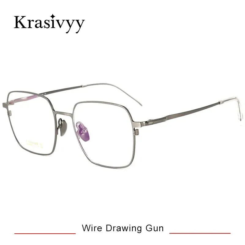 Krasivyy Men's Full Rim Square Titanium Eyeglasses Hm5005